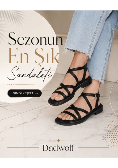 Dadwolf Rahat Taban Çok Bantlı Bilekten Tokalı Yazlık Gladyatör Model Düz Taban Sandalet Siyah Dadwolf Rahat Taban Çok Bantlı Bilekten Tokalı Yazlık Gladyatör Model Düz Taban Sandalet Siyah