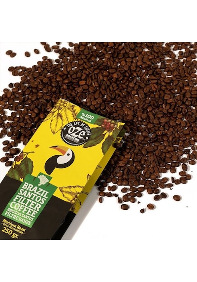 Oze Brazil Santos Filtre Kahve 250 G Makine Kağıt Filtre Metal Filtre