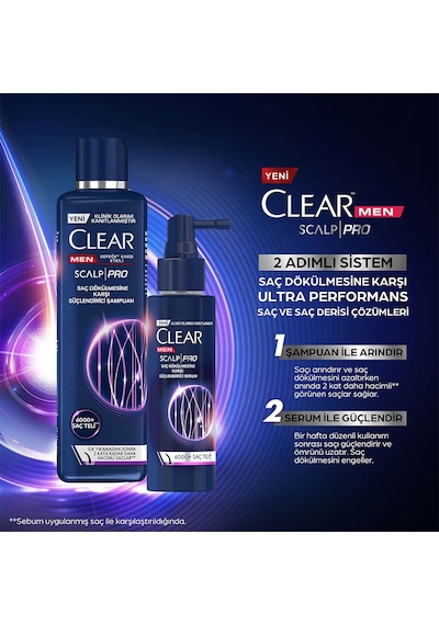 Clear Men Scalp Pro Güçlendirici Şampuan 2 x 300 ML + Serum 70 ML