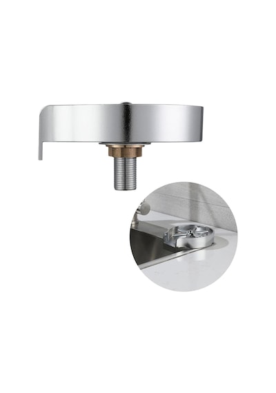 Ayt Sunup Sn-20542 Basınçlı Bardak Yıkama Aparatı Metal Lavabo Yanı Bardak Yıkayıcı Gümüş