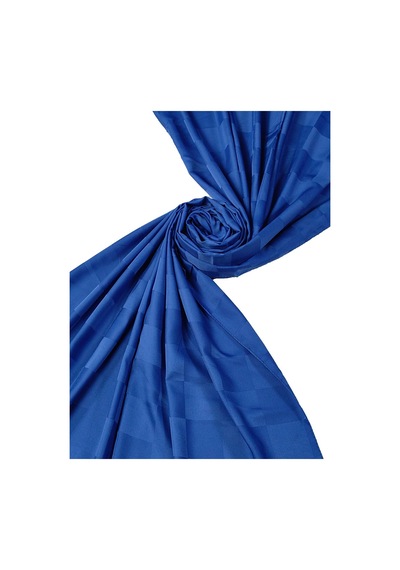 Mim Eşarp Emproyal Silver Jakar Dama Desenli Şal 75x190 Cm Saks