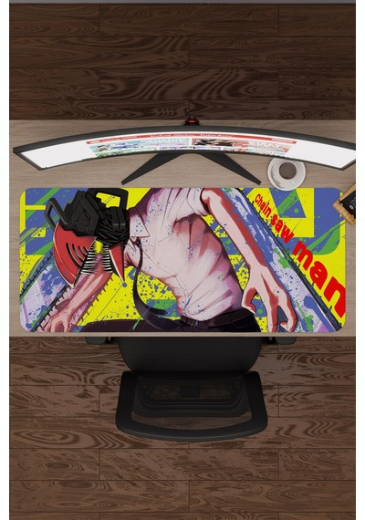 Chainsaw Man Anime V3 - 90x40 Xxl Gaming Kauçuk Kaymaz Taban Mouse Pad Fare Altlığı