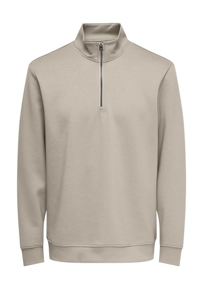 Only & Sons Onsluca Lıfe Reg Ls Halfzıp Gri Erkek Sweatshirt 22037612