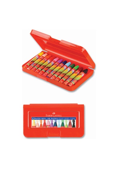 Pastel Boya 12li Altıgen Plastik Kutu 12li