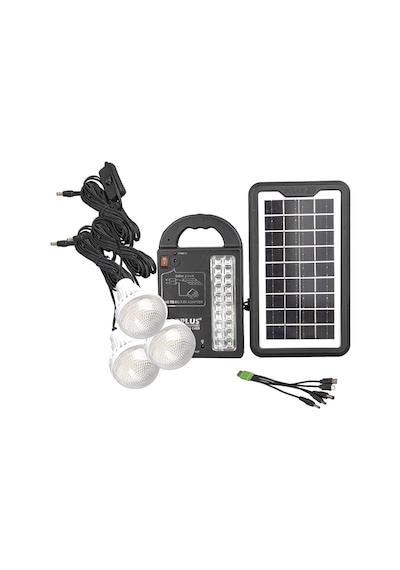 Powermaster Gd-999 Güneş Güneş Enerji Panelli Solar Aydınlatma 3 Lambalı Powerbank Özellikli Kamp Lambası Aydınlatma