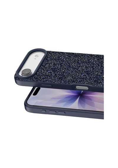 Onegif Apple İphone 17 Air Bright Simli Kapak - Mavi Kılıf