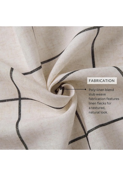 Elrene Home Fashions Pencere Paneli Kareli Karartmalı Pencere Perdesi Panelleri/oturma Odası, Yatak Odası, Yemek Odası, Siyah, 132 Cm X 241 Cm 1