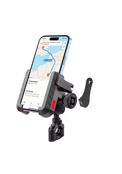 Jx062 Titreşim Engelleme Modüllü Motosiklet Telefon Tutucu Siyah