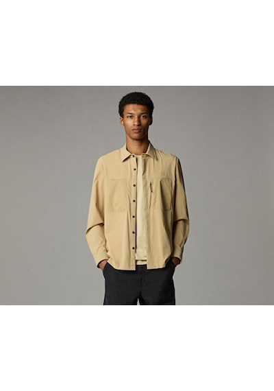 The North Face M L/s Lightrange Shirt Erkek Outdoor Ceketi Nf0a8b53lk51 Haki Krem