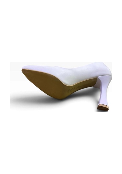 İremsu Kadın Kadeh Topuklu Simli Rugan Mat Stiletto Beyaz - 938559482 Beyaz
