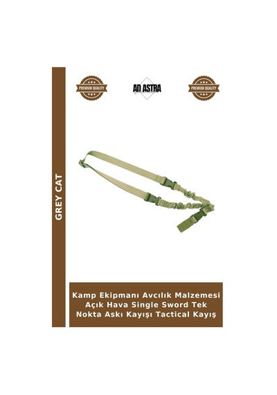 Kamp Ekipmanı Avcılık Malzemesi Açık Hava Single Sword Tek Nokta Askı Kayışı Tactical Kayış