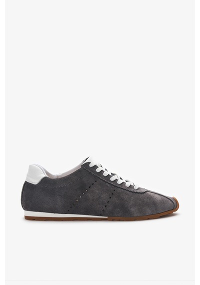 Lupin Gri Deri Kadın Sneakers