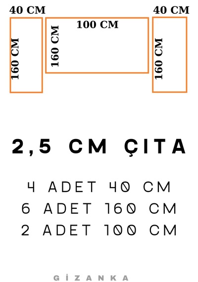 Yatak Odası Başlık Tasarım Boyanabilir Çıta Hazır Kesim Anka157 13,20 Metre