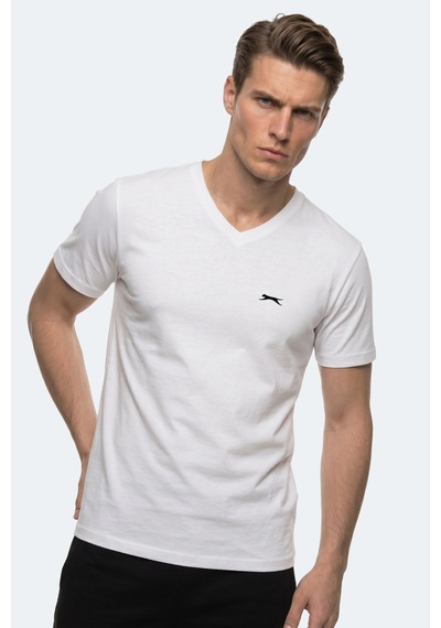 Slazenger Rıvaldo T Erkek Beyaz Tişört