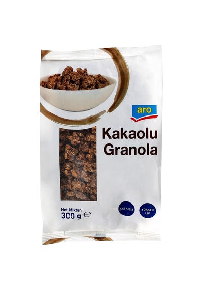 Aro Granola 300 G Kakaolu - Yüksek Lifli Tahıl Gevrekleri 2'li Ekonomik Paket - 2 Adet Tarı