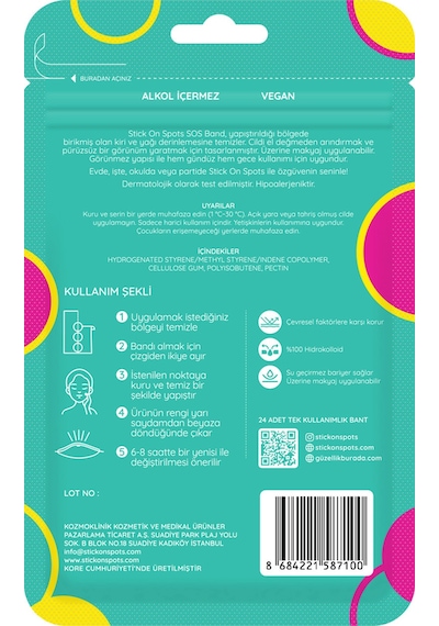 S.o.s Mixy 24 Lü Yüz Için Sivilce/akne Bandı 4 Boy Pimple Patch-hidrokolloid Bant