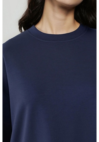 Hiccup Modal Dokunuşlu Basic Sweatshirt Lacivert