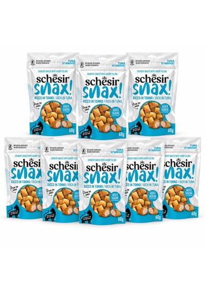 Schesir Snax Ton Balıklı Dolgulu Tahılsız Kedi Ödülü 60 G 8 Adet