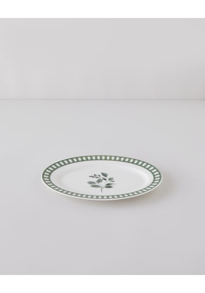 English Home Gardenia Porselen Kayık Tabak 30 Cm Yeşil Yeşil