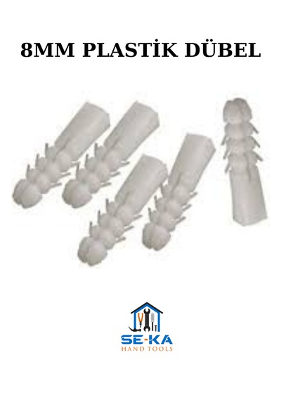 8mm Plastik Dübel 100 Adet