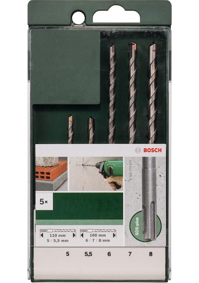 Bosch 5 Parçalı SDS Plus Kırıcı-Delici Uç Seti - 2609255542