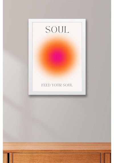 Feed Your Soul Çerçeveli Tablo Aura Enerji Renkleri