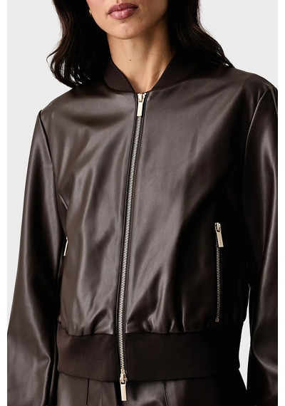 Armani Exchange Regular Fit Kolej Yaka Fermuarlı Ceket Kadın Ceket Xw003136 Af10203 U6032 Kahve Armani Exchange Regular Fit Kolej Yaka Fermuarlı Ceket Kadın Ceket Xw003136 Af10203 U6032 Kahve