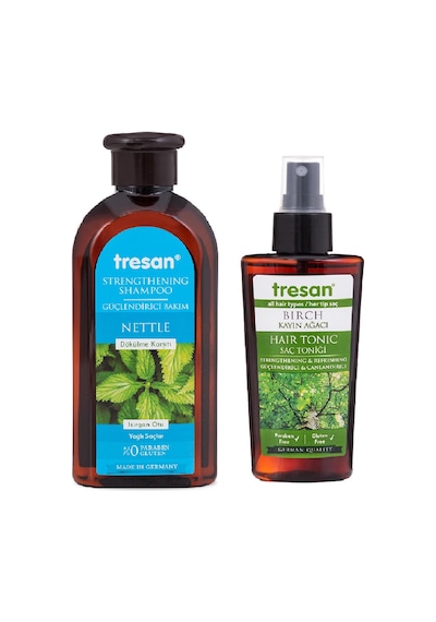 Tresan Dökülme Karşıtı Isırgan Otu Şampuanı 300 ML + Tresan K.ağacı Mzlü Saç Toniği 125 ML Tresan Dökülme Karşıtı Isırgan Otu Şampuanı 300 ML + Tresan K.ağacı Mzlü Saç Toniği 125 ML