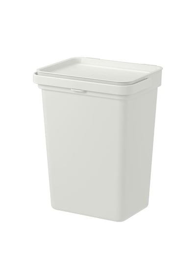 Ikea Hallbar Açık Gri Çöp Kutusu Atık Ayırma Kutusu 10 Lt Gri