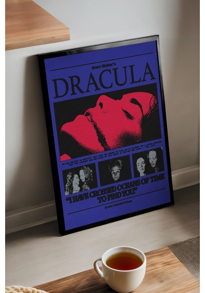 Dracula Siyah Ahşap Çerçeveli Poster, Film Duvar Tablosu