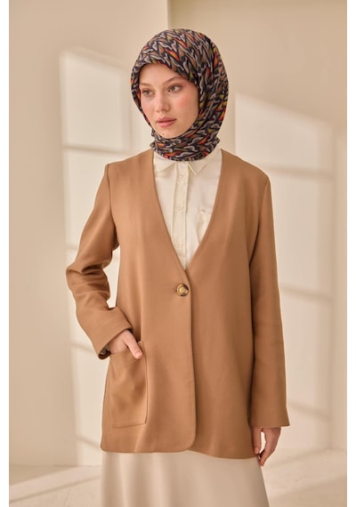 Silk Home Aura Eşarp 140006-25 Koyu Lacivert, Hardal, Turuncu, Vizon