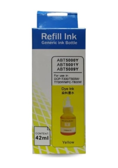 Brother Uyumlu Bt-5000y /dcp-t300 Dcp-t500w Dcp-t700w Mfc-t800w / Mfc-910 Sarı Muadil Mürekkep