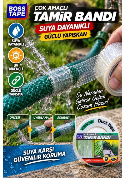 Cbandı 48 Mm X 50 Metre Suya Dayanıklı, Uv Dirençli, Güçlü Yapışkanlı Duct Tape