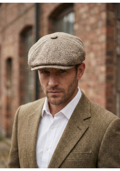 Emybox Erkek Kaşe 8 Köşe Kasket Şapka Klasik Retro- Peaky Blinders Tarzı Lastikli Standart Beden C