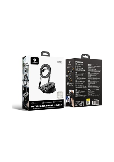 Lenyes Cr207 360 Derece Dönebilen Katlanabilir Magnetik Telefon Tutucu Siyah