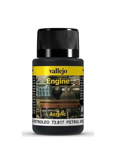 40 Ml. Akaryakıt Dökülmeleri Motor Yüzeyi Efekti Boyası, Vallejo 73817 Standart