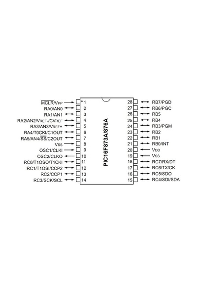 Pıc16F873A I/Sp Spdıp-28 8-Bit 20 Mhz Mikrodenetleyici