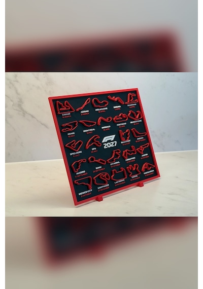 Zeroxo Yarış Pisti Takvimi Duvar Panosu 25x22 Cm Dekoratif Sezon Takvimi