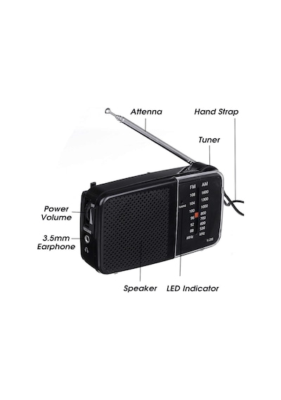 Knstar K-258 Cep Tipi Taşınabilir Am - Fm Yeni Seri Radyo