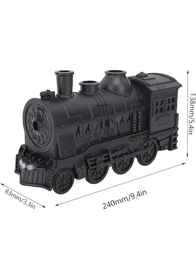 Tren Şekilli Buhar Difüzörü 300ml Led Alevli Gece Lambası Usb