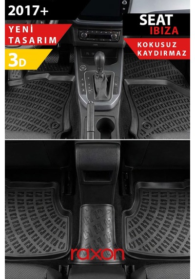 Seat Ibiza 2017+ 3d Havuzlu Paspas 5 Parça Tam Uyumlu, Su Geçirmez