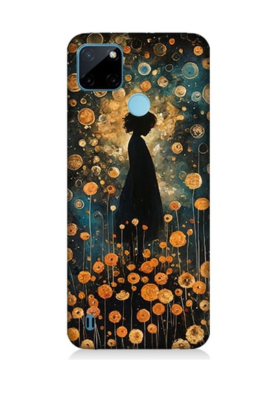 Realme C21y Uyumlu Yalnız Kadın Desenli Silikon Kılıf
