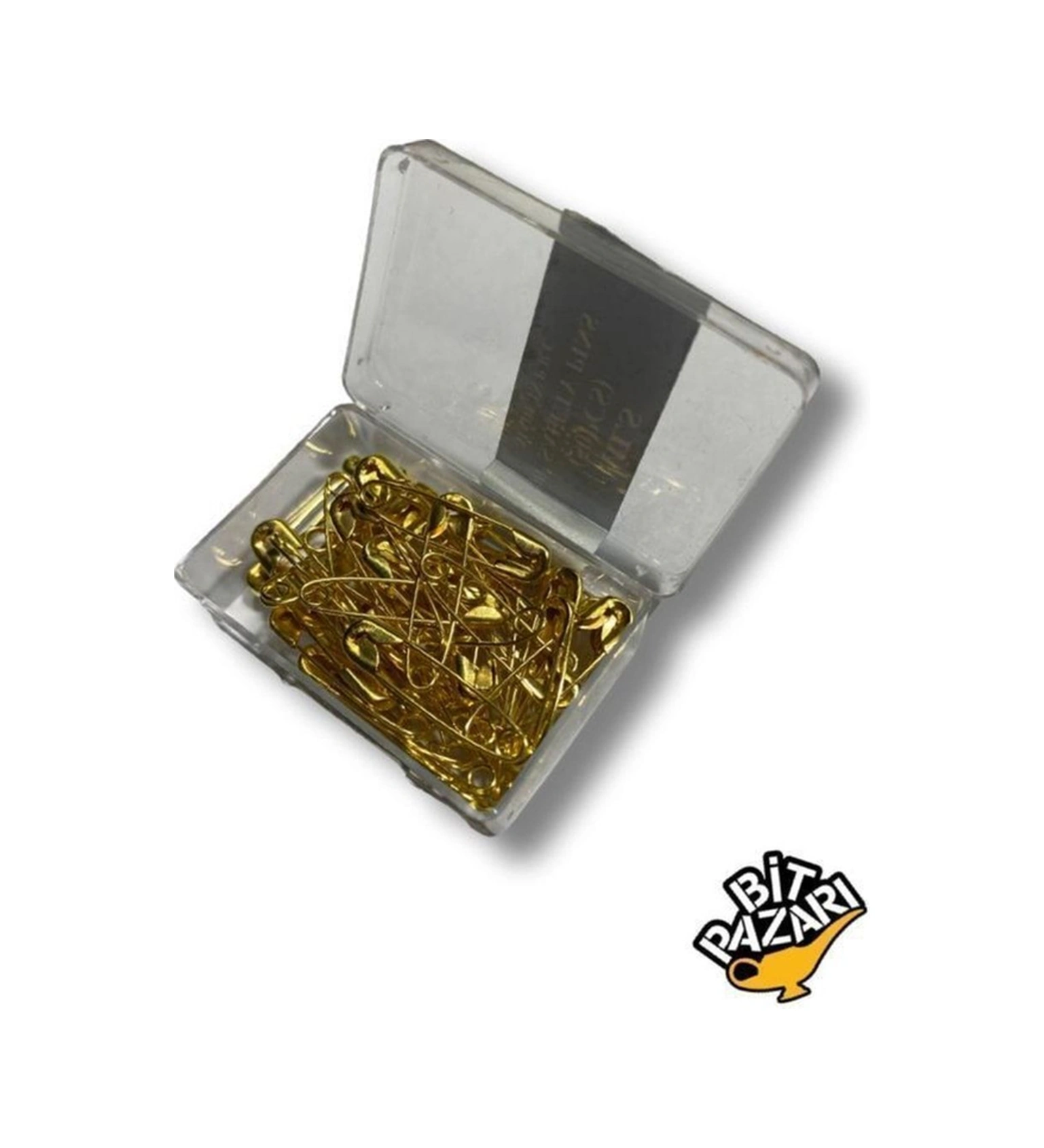 Küçük Boy Çengelli Iğne - 50 Adet - Gold Renk