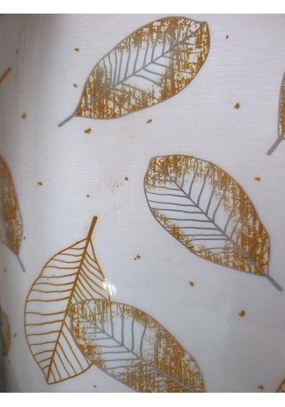 80 Cm X 200cm Yaprak Desenli Masa Örtüsü Bej