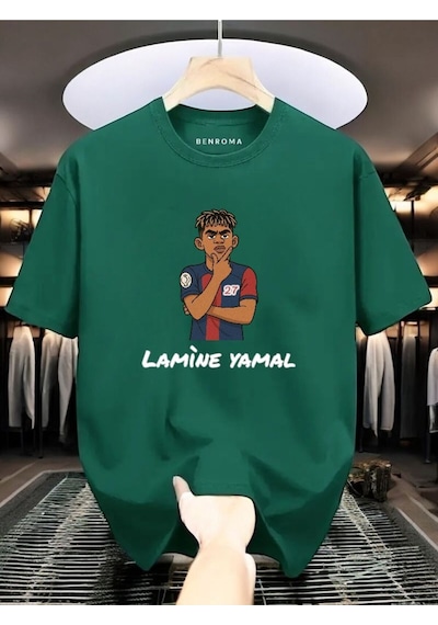 Lamine Yamal Baskılı Tişört Yeşil