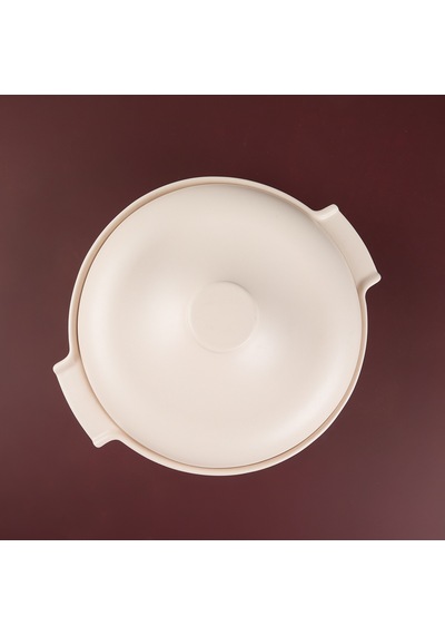 Aryıldız Elissa Kapaklı Karnıyarık Fırın Kabı Mat Beyaz 29 Cm Çok Renkli