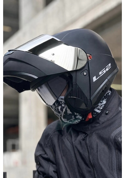 Ls2 Strobe 2 Mat Siyah Kask Gri Vizör Mat Siyah