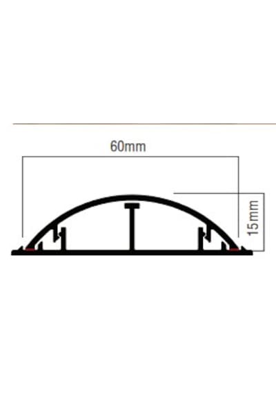 Aluminyum Balıksırtı Kablo Kanalı 60x15, Boy: 2 Metre