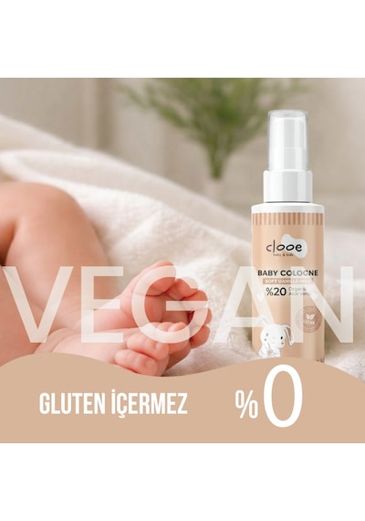 Hassas Ciltlere Özel Organik Aloe Vera Özlü Süt ve Vanilya Kokulu Soft Vanilla Milk Bebek Kolonyası Çanta Boyu 2'li