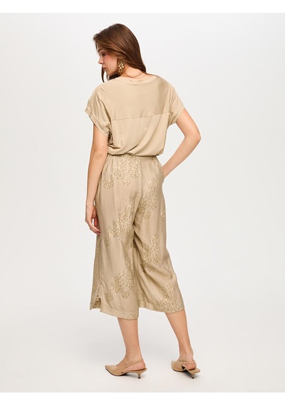 Faik Sönmez Resort Beli Lastiki Comfort Fit Rayon Capri S26cpr010 Us26cpr01072 Taş
